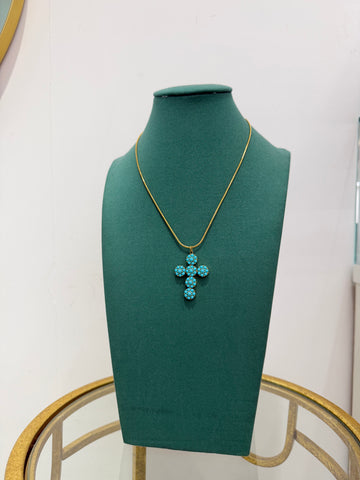Collana Croce Turchese