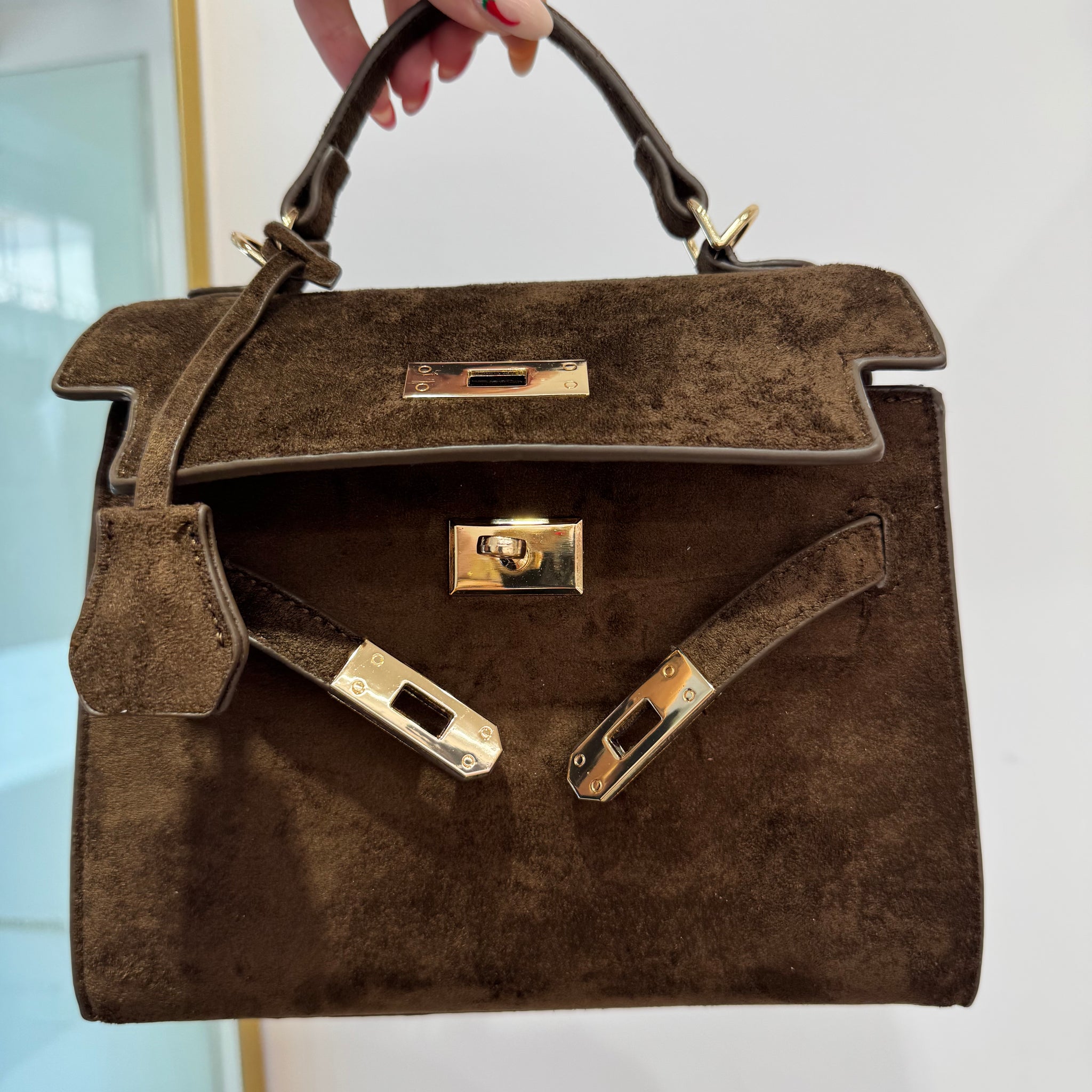 Borsa Kelly Midi eco camoscio