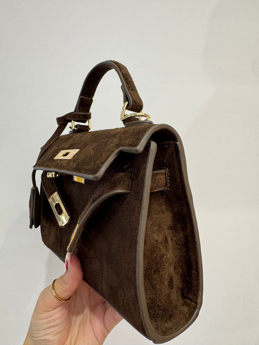 Borsa Kelly Mini eco camoscio