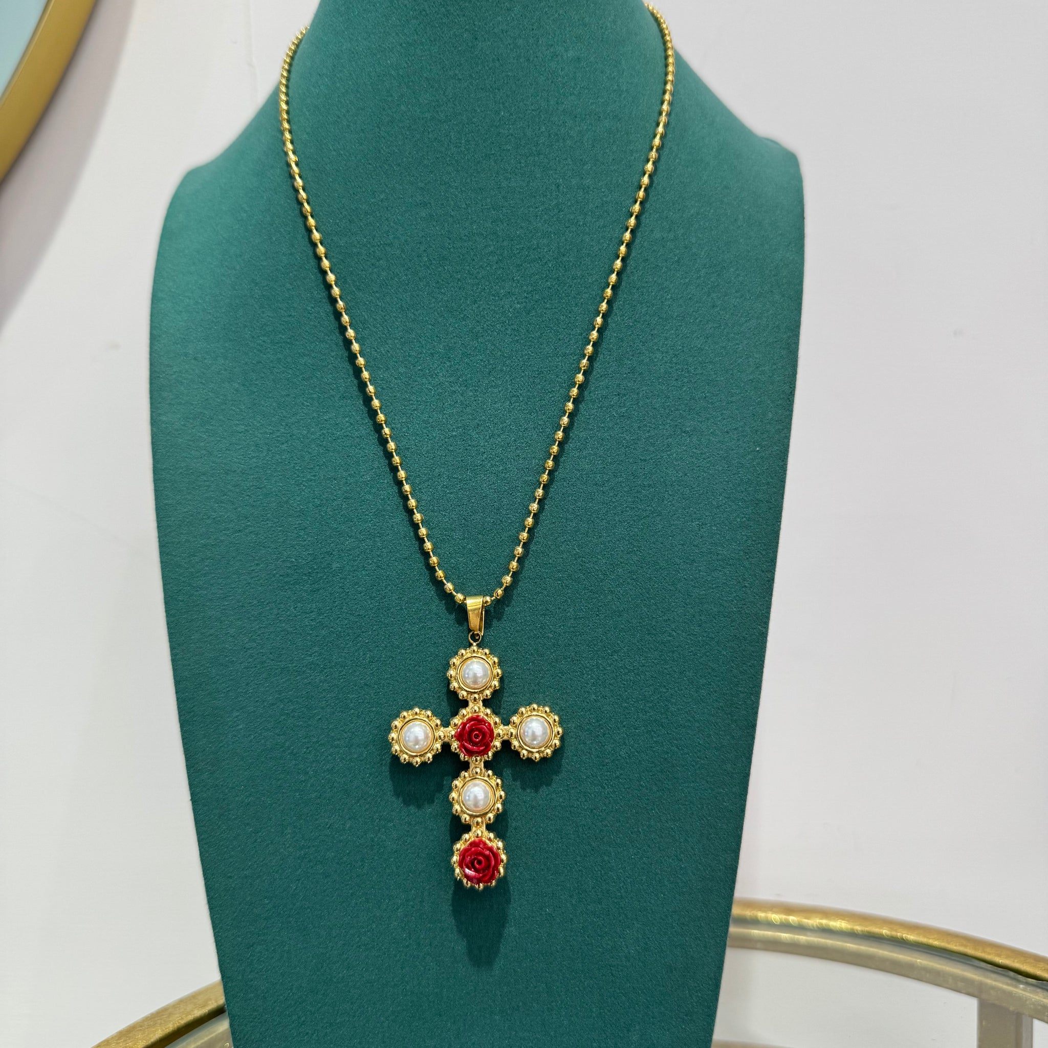 Collana Cross Rose