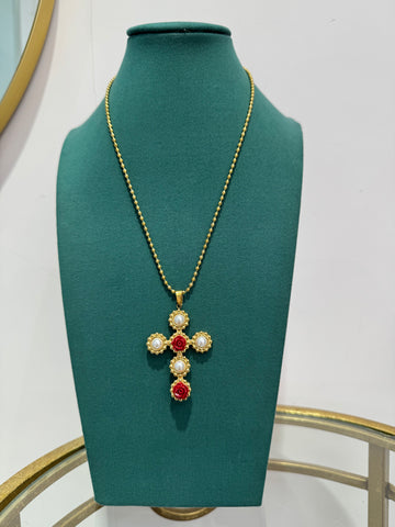 Collana Cross Rose