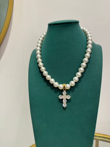 Collana Perla Cross